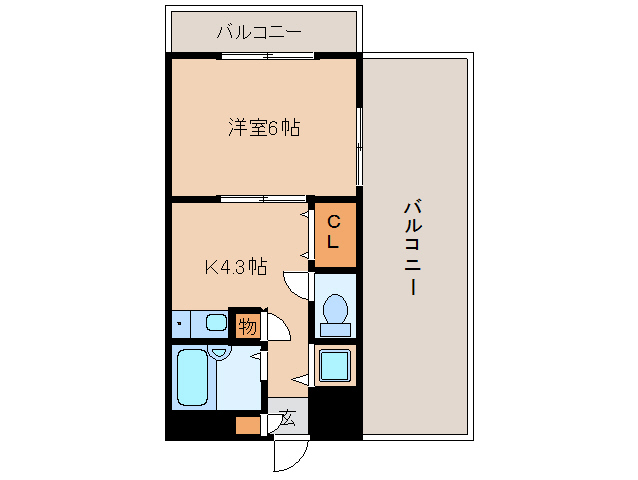 大和高田市大東町のマンションの間取り