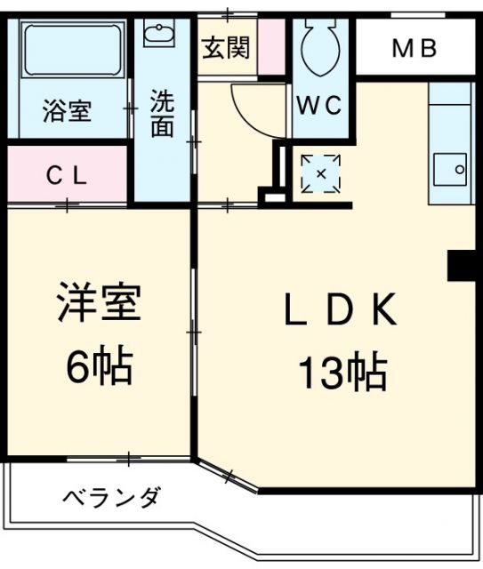 名古屋市瑞穂区苗代町のマンションの間取り