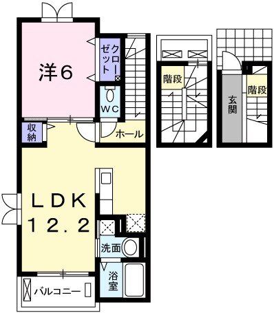 姫路市南条のアパートの間取り