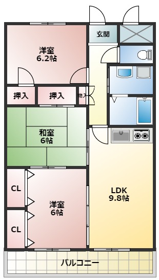 エスペランサ左京山の間取り