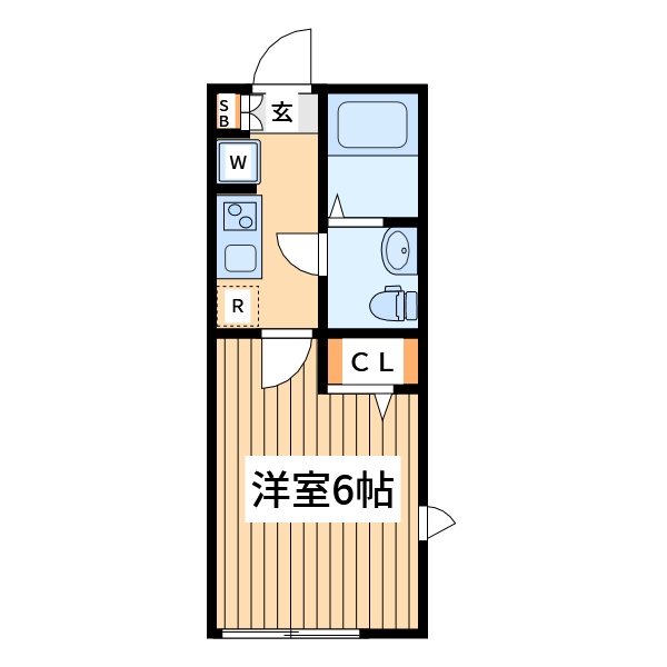 【相模原市中央区淵野辺のアパートの間取り】