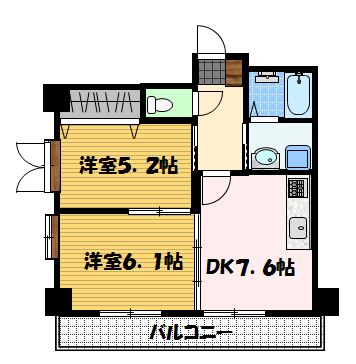 長崎市勝山町のマンションの間取り