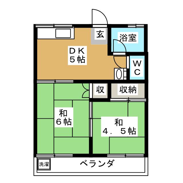 東緑コーポの間取り