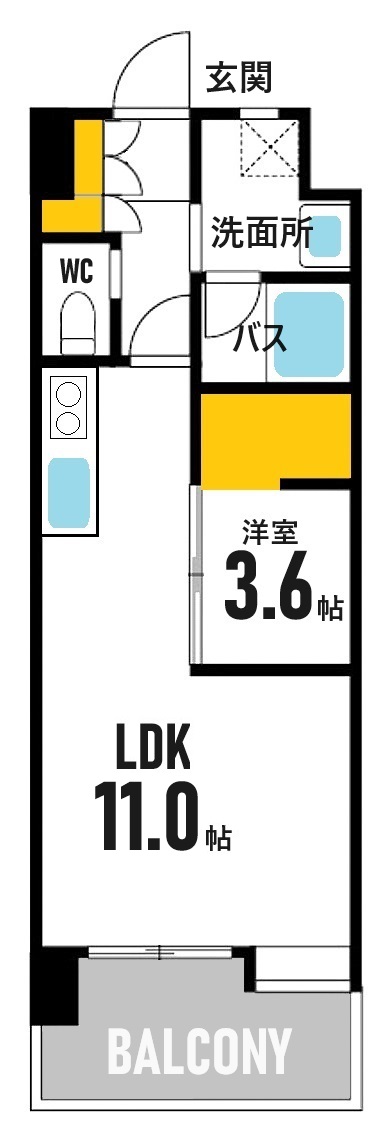 広島市東区牛田南のマンションの間取り