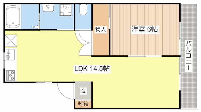 湖南市平松北のアパートの間取り