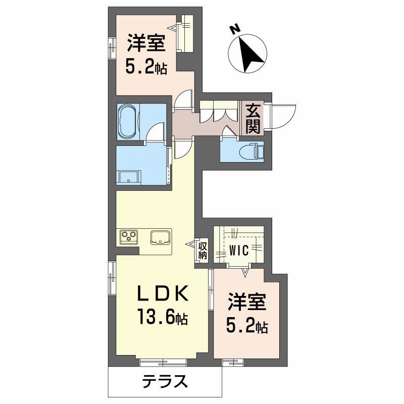 アベニール神通の間取り