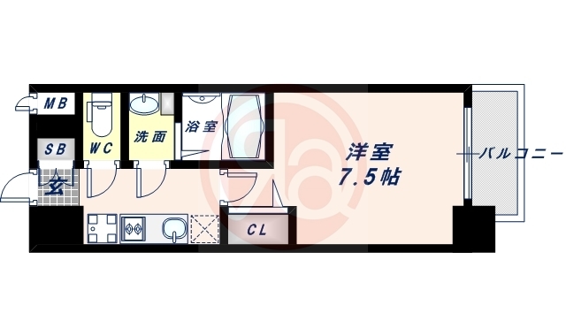 レシオス天王寺の間取り