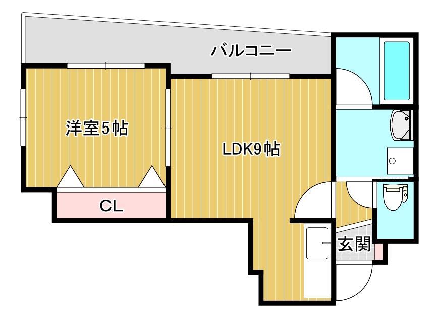 鹿児島市柳町のマンションの間取り