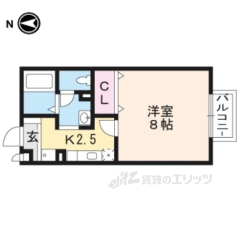 綾部市青野町のアパートの間取り