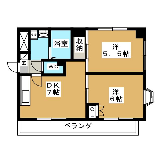 大田区下丸子のマンションの間取り