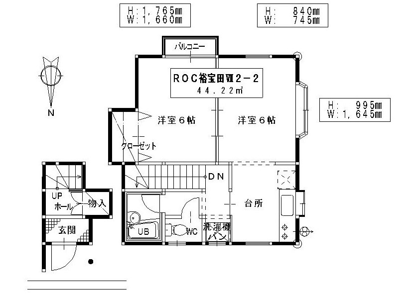 ＲＯＣ裕宝田VIIの間取り