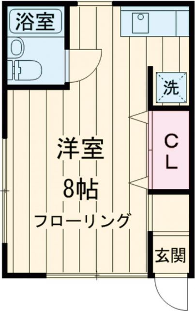 世田谷区大原のアパートの間取り