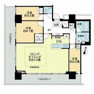 札幌市中央区南二条西のマンションの間取り