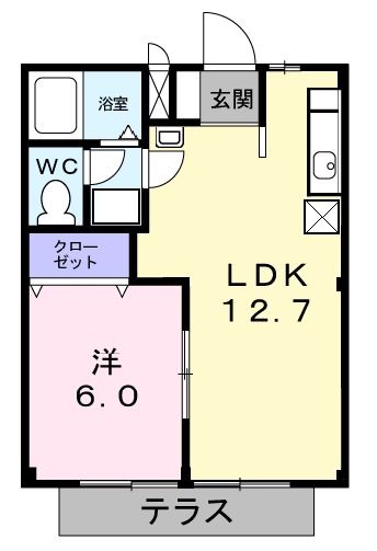 【シティハイツあしはらの間取り】