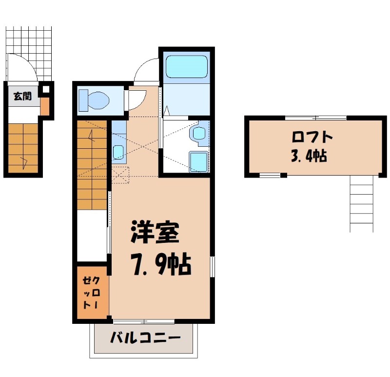 Mandarino Pescaの間取り