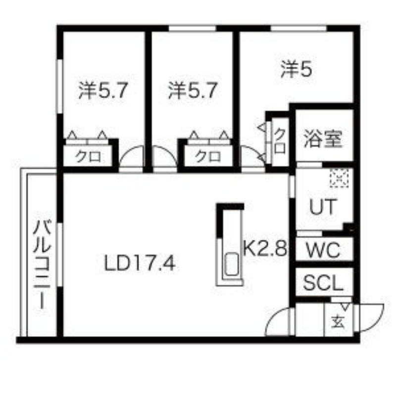 グランエリーナ南郷の間取り