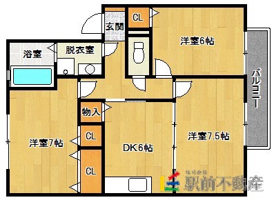 ボヌール和Ａ棟の間取り