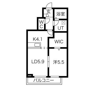 メリディアン高橋の間取り