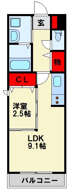 Mグランツ戸畑の間取り