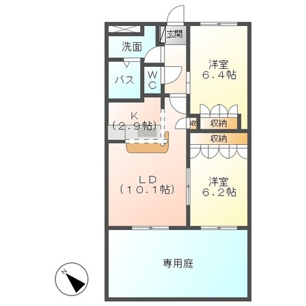 ひたちなか市田中後のアパートの間取り