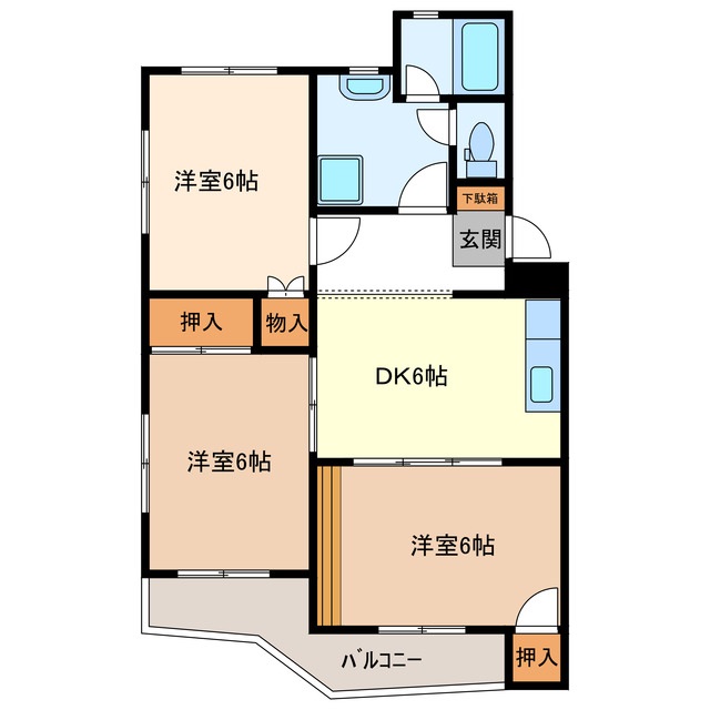 防府市清水町のマンションの間取り