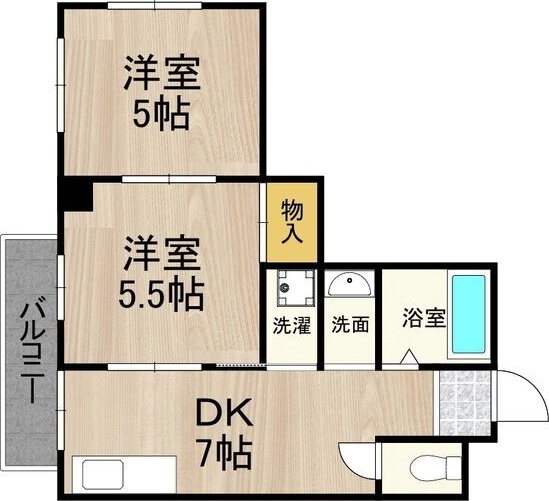 吹田市穂波町のマンションの間取り