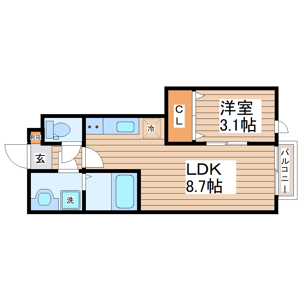 フルール Cの間取り