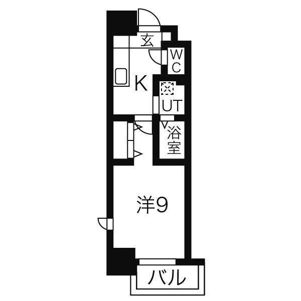 【名古屋市昭和区鶴舞のマンションの間取り】