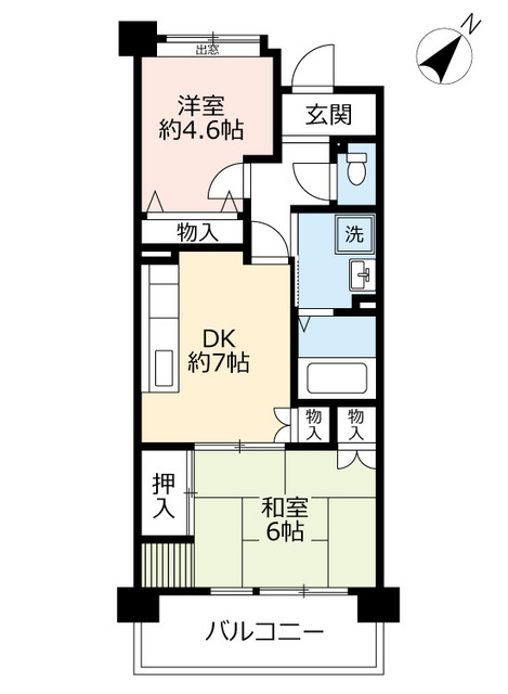 ＵＲアーバンラフレ虹ヶ丘西の間取り