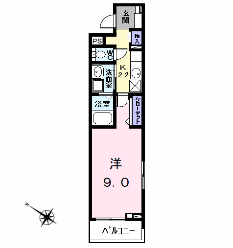 シャルール伏屋の間取り