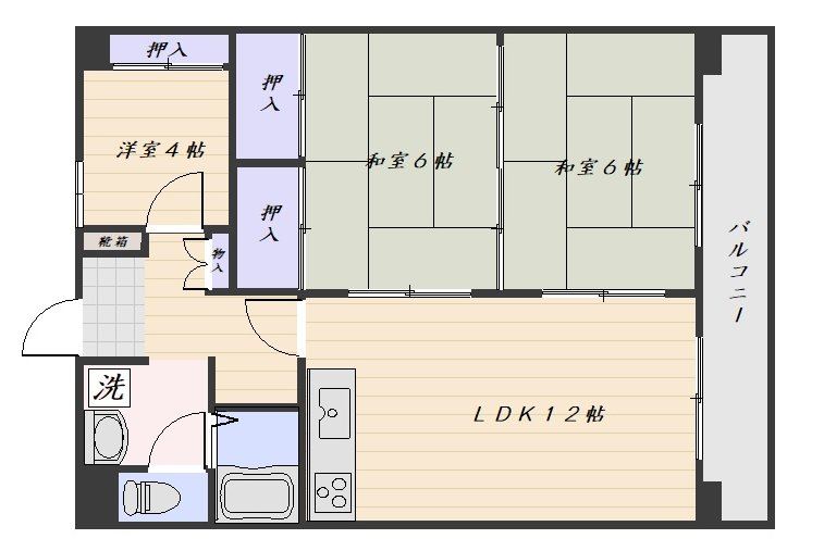 アーク南鹿児島　５０４の間取り