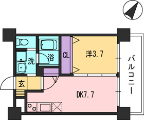 コンダクト福岡東の間取り