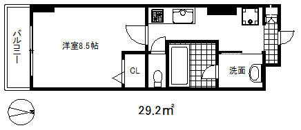 シティスパイア神戸元町1の間取り