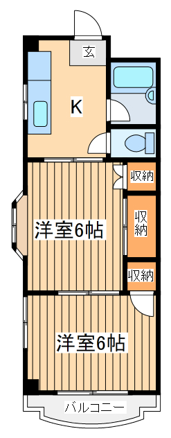 相模原市南区相武台のマンションの間取り