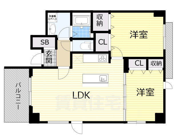 吹田市五月が丘西のマンションの間取り