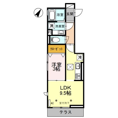 八王子市台町のアパートの間取り