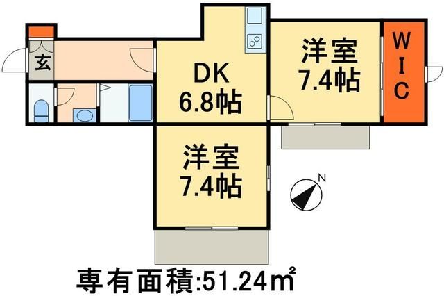 【松戸市金ケ作のマンションの間取り】