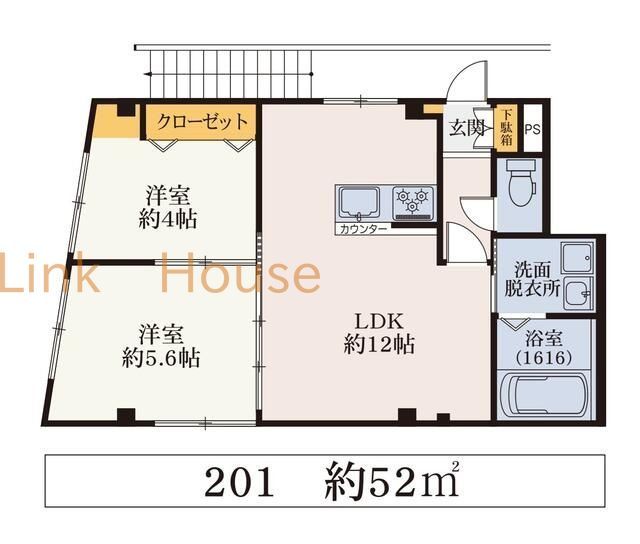 江東区北砂のアパートの間取り