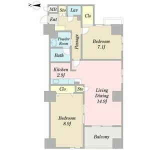 名古屋市瑞穂区瑞穂通のマンションの間取り