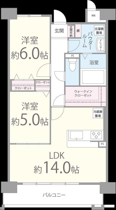 ＪＲ鹿児島本線 吉塚駅 徒歩12分 10階建 築13年の間取り写真