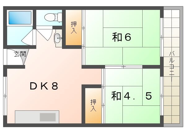 清水谷コーポの間取り