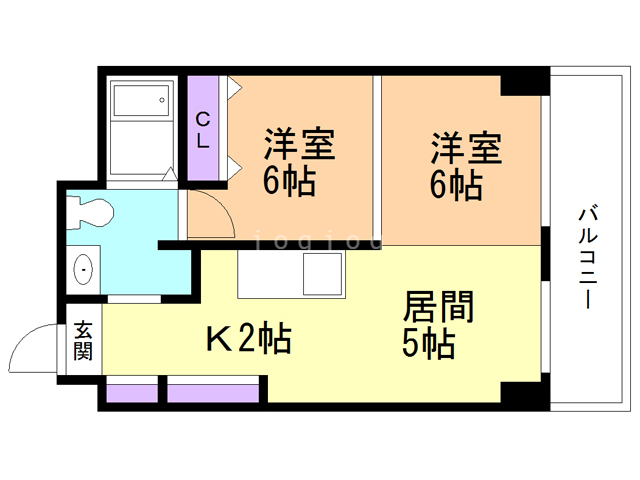 シャンノール平和通の間取り