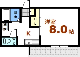 広島市中区昭和町のマンションの間取り