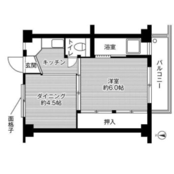 ビレッジハウス上成1号棟の間取り