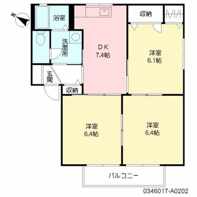 コンフォール城井　　　Ａ棟の間取り