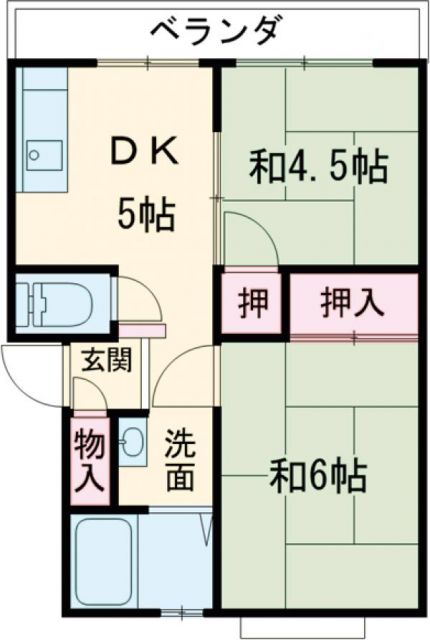 伊賀市阿保のアパートの間取り