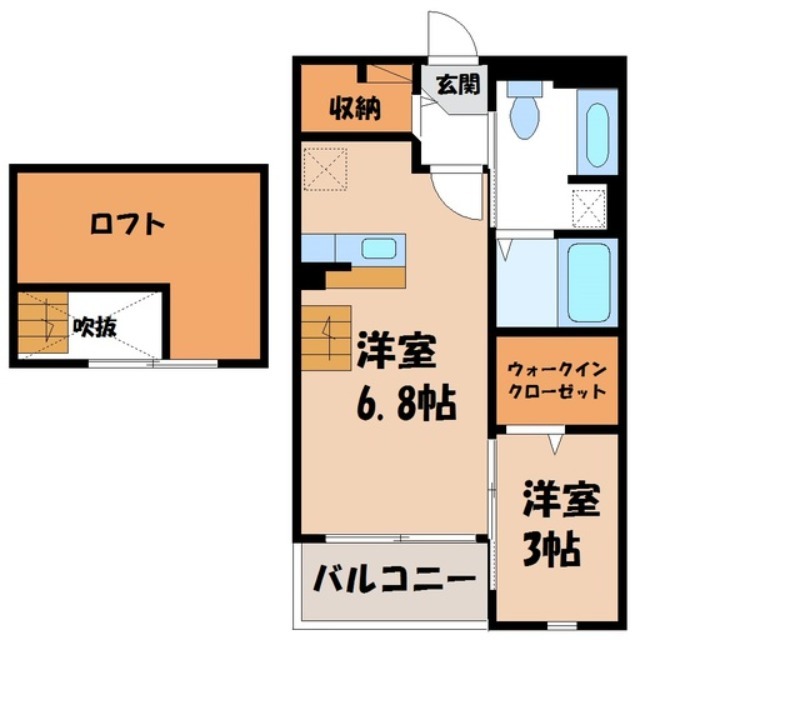 結城市大字結城のアパートの間取り