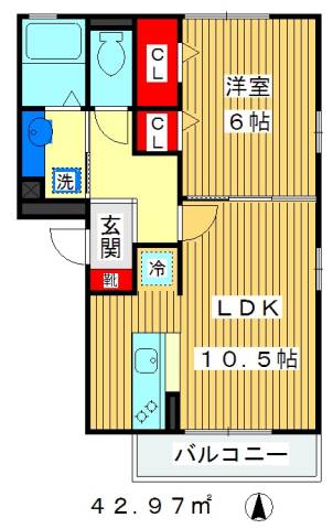東京都板橋区徳丸５（アパート）の賃貸物件の間取り