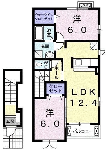 カーサ神立　Ｃの間取り