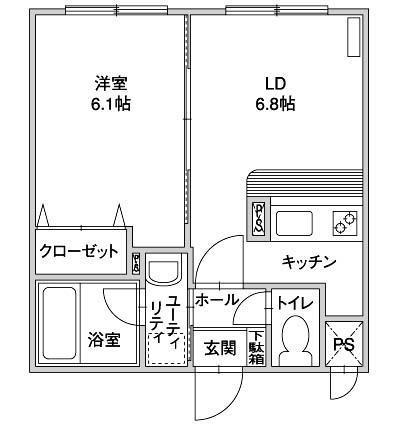 フローラ緑丘の間取り